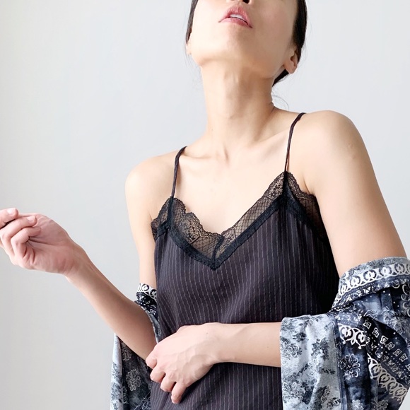 FRENCH LACE DETAIL CAMI - RACER BACK TOP - Picture 4 of 7